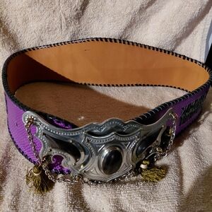 Purple and Silver Buckle Women's Belt